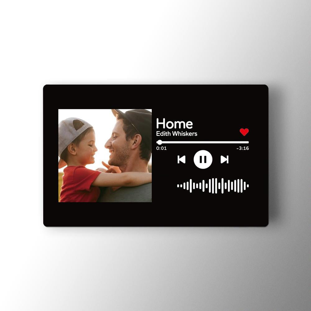 Carteira com código de música digitalizável inserir cartão presentes preto