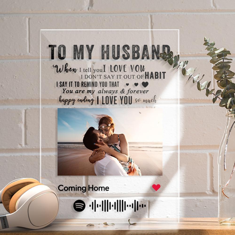 Placa De Vidro Spotify Personalizada Light Night Melhor Presente Para O Marido