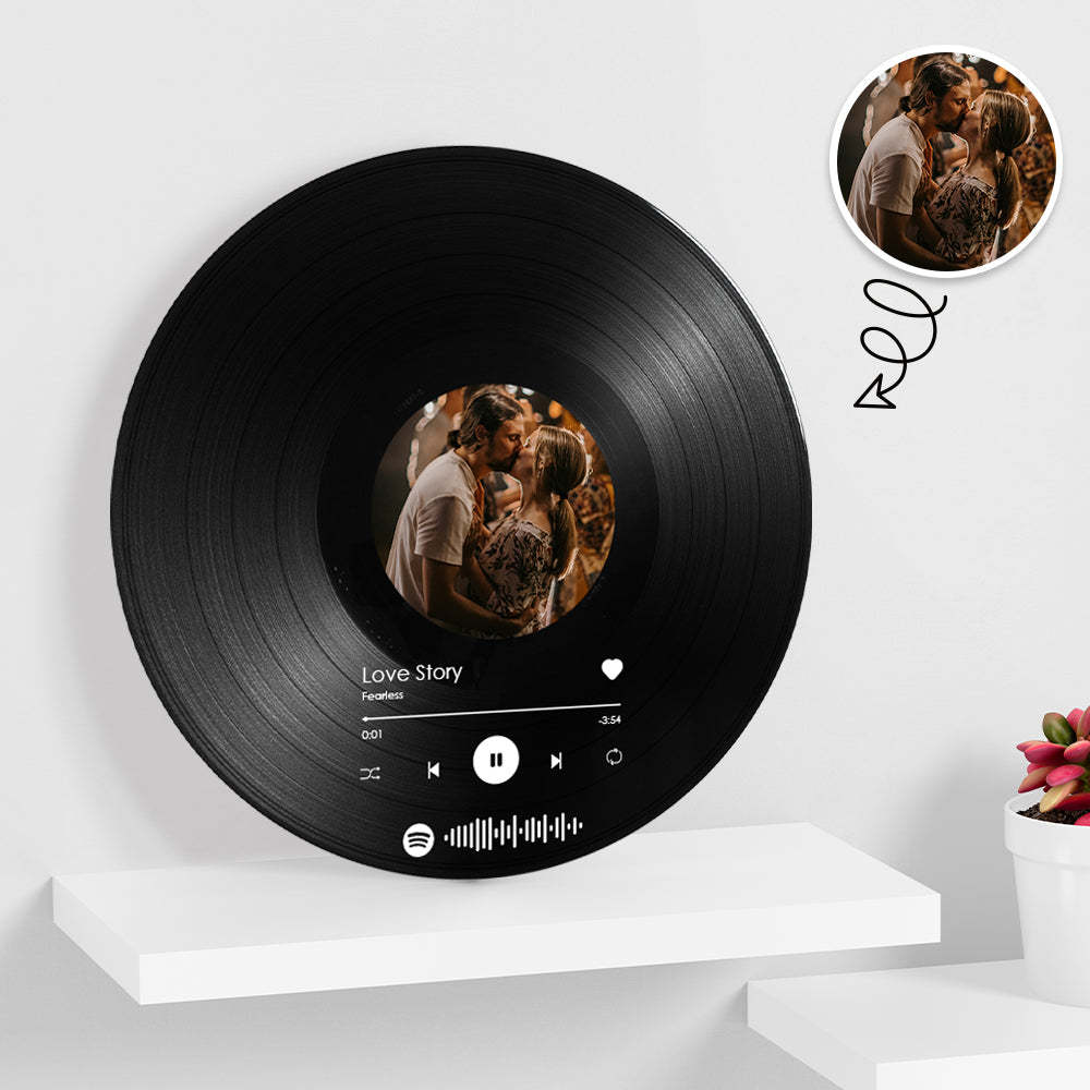 Gravação De Vinil Spotify Digitalizável Personalizada Decoração De Música Personalizada Para Quarto Ou Sala De Estar - soufeelbr