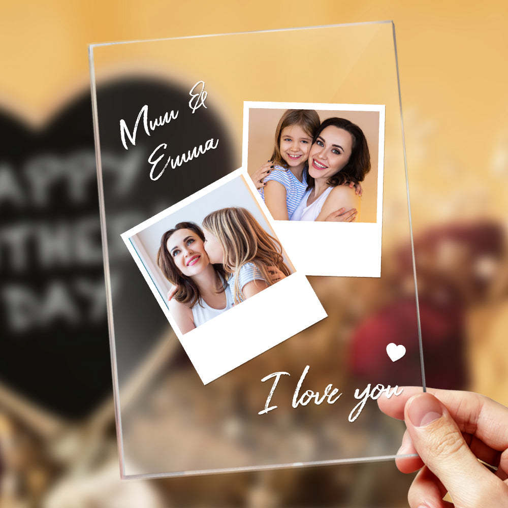 Lâmpada De Acrílico Com Nome E Foto Personalizada Para Presente De Dia Das Mães - soufeelbr
