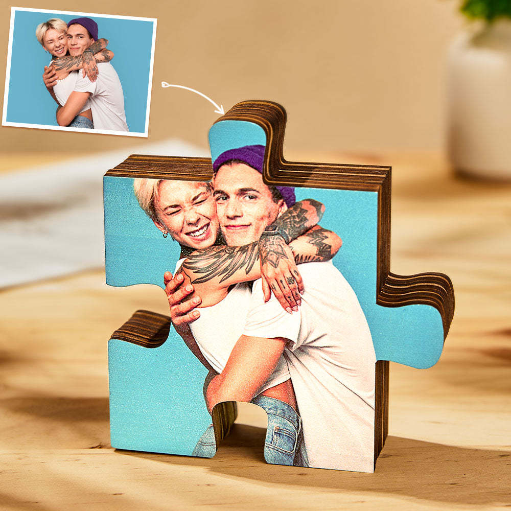 Decoração De Moldura De Quebra-cabeça Personalizada Com Foto Peça De Quebra-cabeça Personalizada Para Decoração De Mesa - soufeelbr