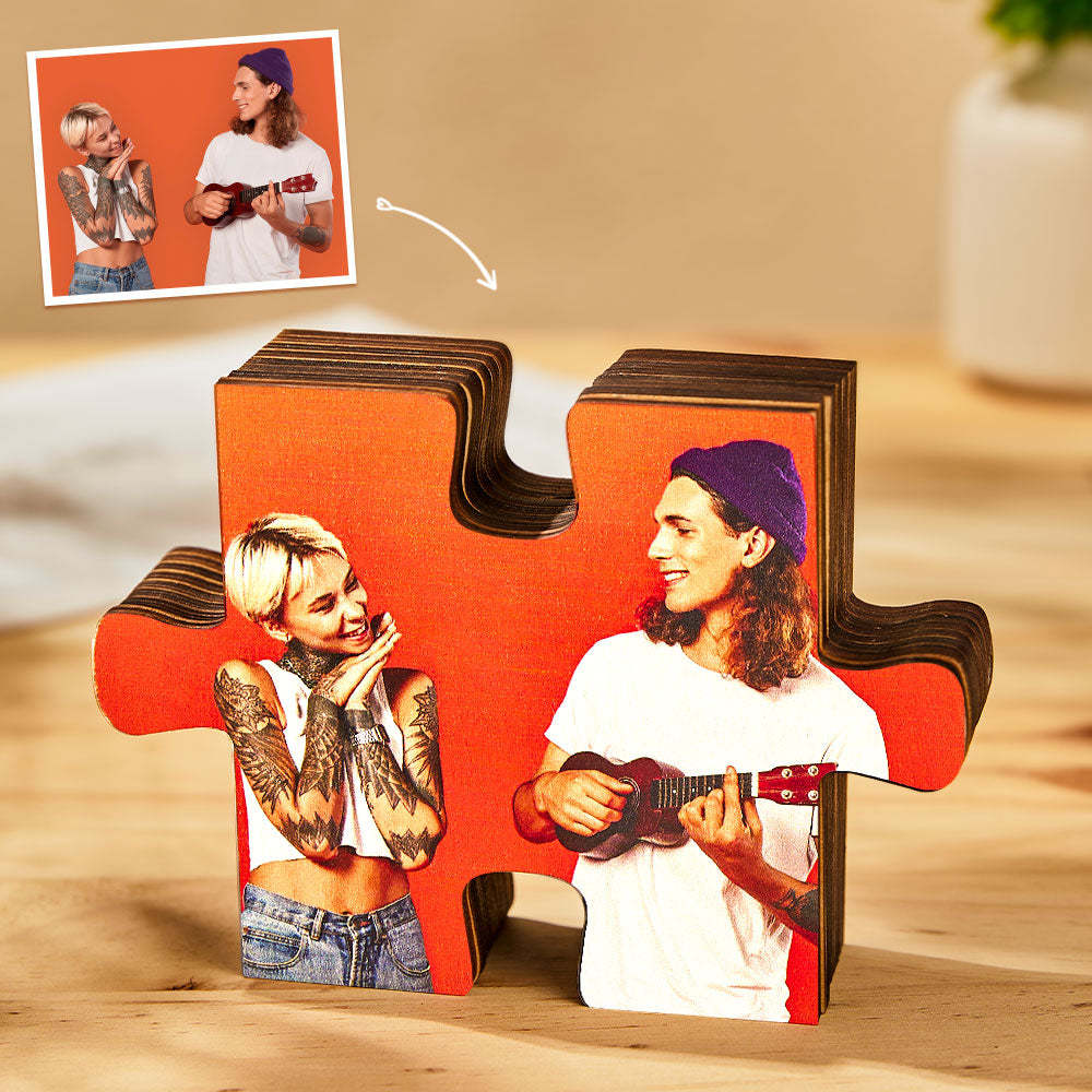 Decoração De Moldura De Quebra-cabeça Personalizada Com Foto Peça De Quebra-cabeça Personalizada Para Decoração De Mesa - soufeelbr