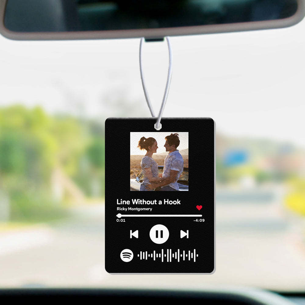 Ambientador De Ar De Carro Personalizado Código Spotify Ornamento De Espelho Retrovisor Presentes - soufeelbr