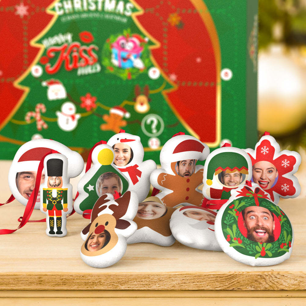 Presentes Surpresa De Natal Decorações Para Pendurar Com Fotos De Natal Caixa Cega Enfeites De Natal Com Rosto Personalizado Para Pendurar - soufeelbr
