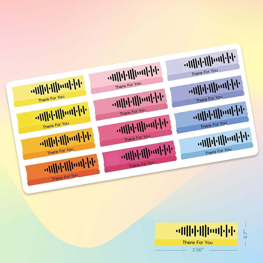 Presentes de adesivos de código de música escaneáveis