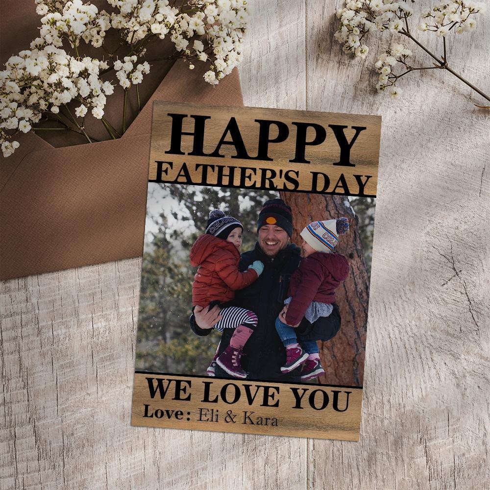 Feliz Dia Dos Pais Cartão Personalizado Com Foto E Texto - soufeelbr