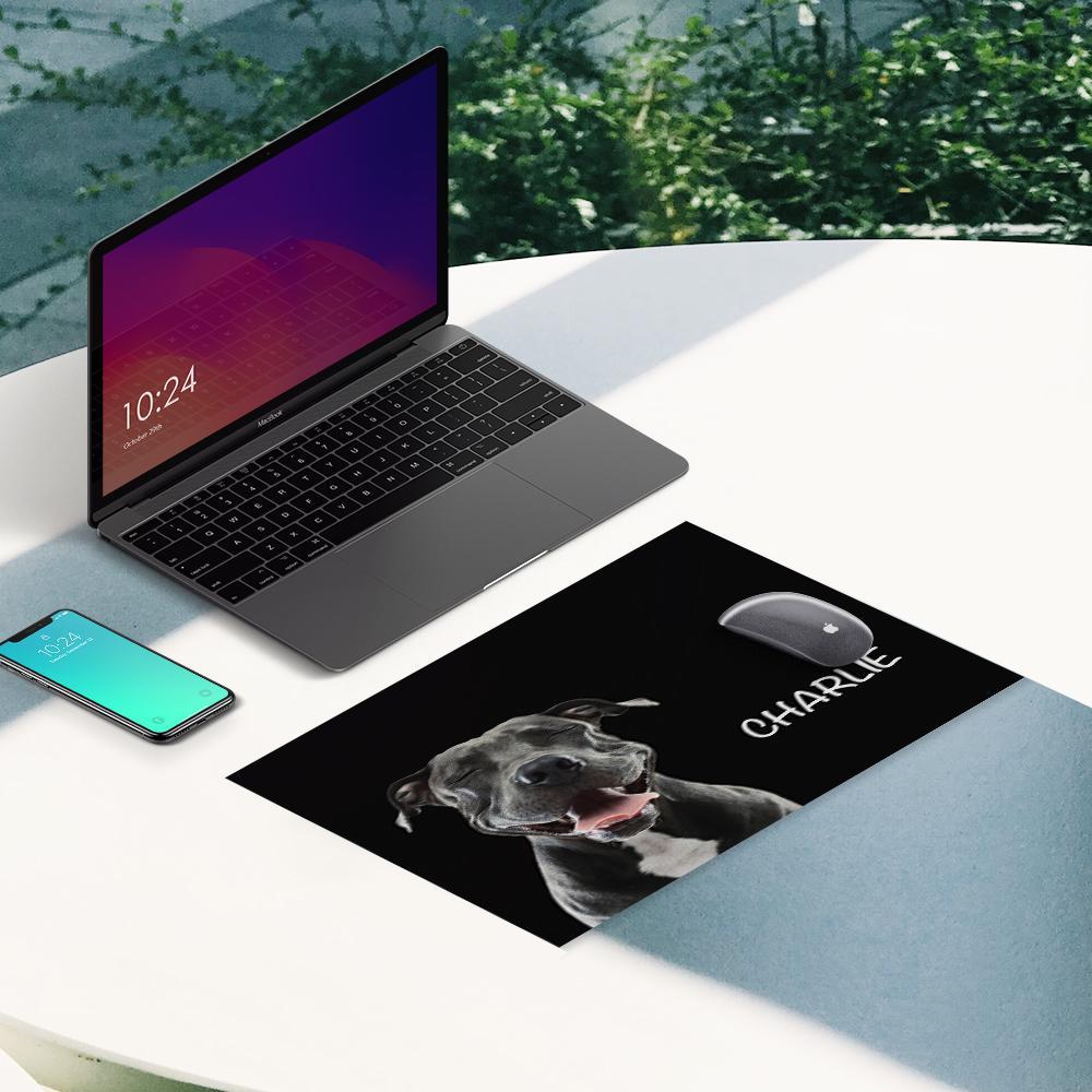 Tapete De Rato Personalizado Com Foto Para Animal De Estimação E Presente De Texto Personalizado