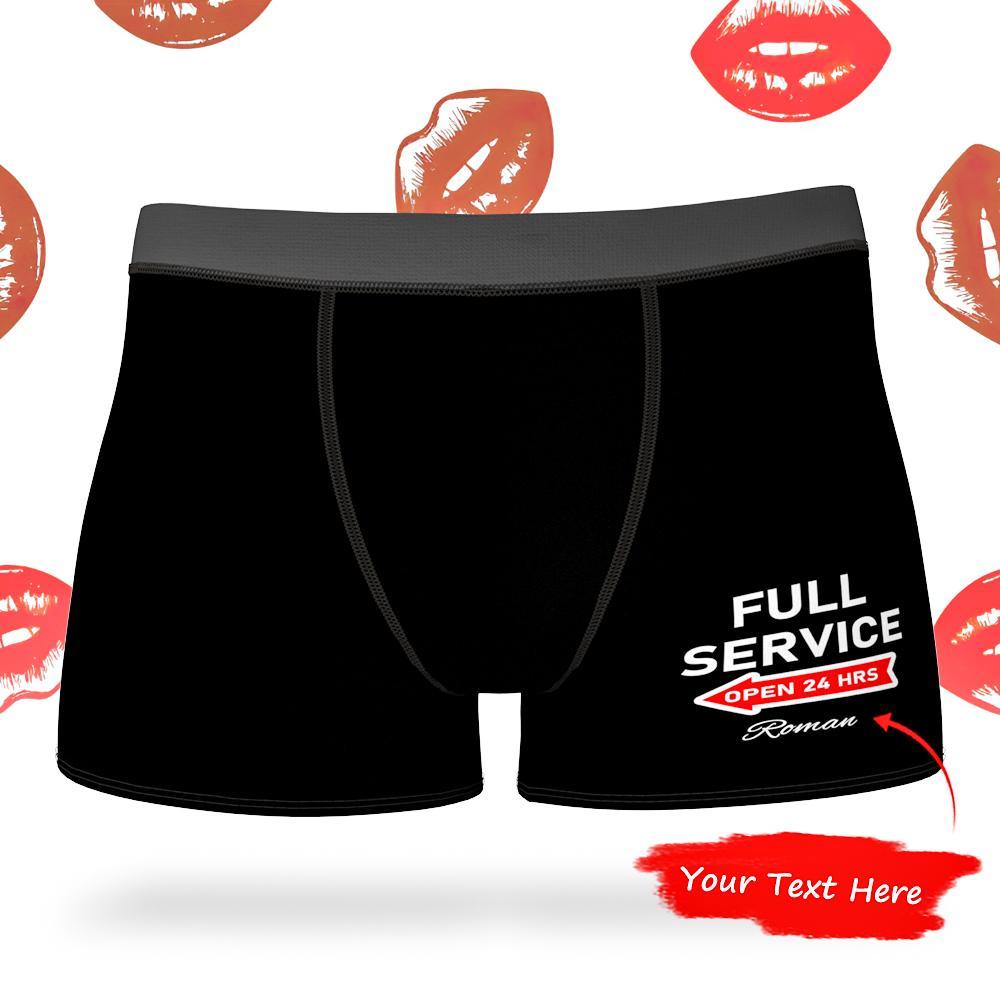 Cuecas Boxer Masculino Com Gravura Personalizada De Serviço Completo