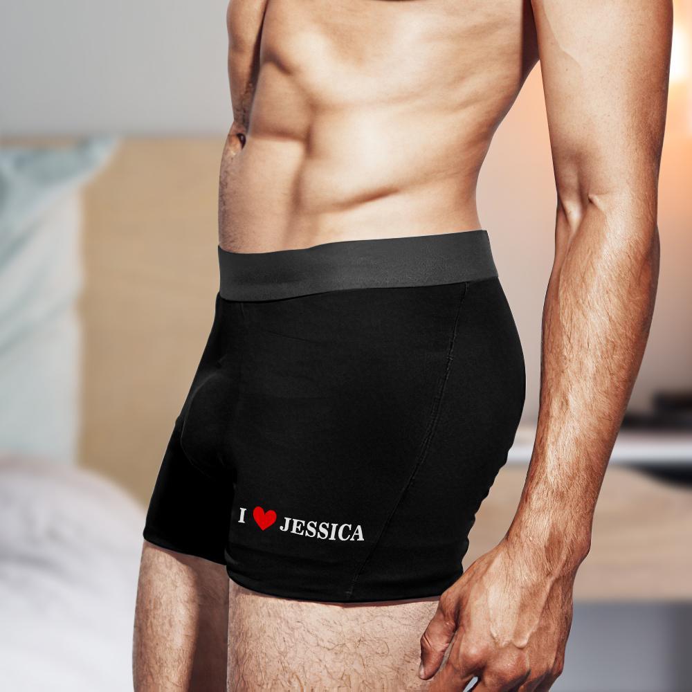 Boxer Nome Personalizado Eu Te Amo Dia Dos Namorados Shorts Boxer Masculino
