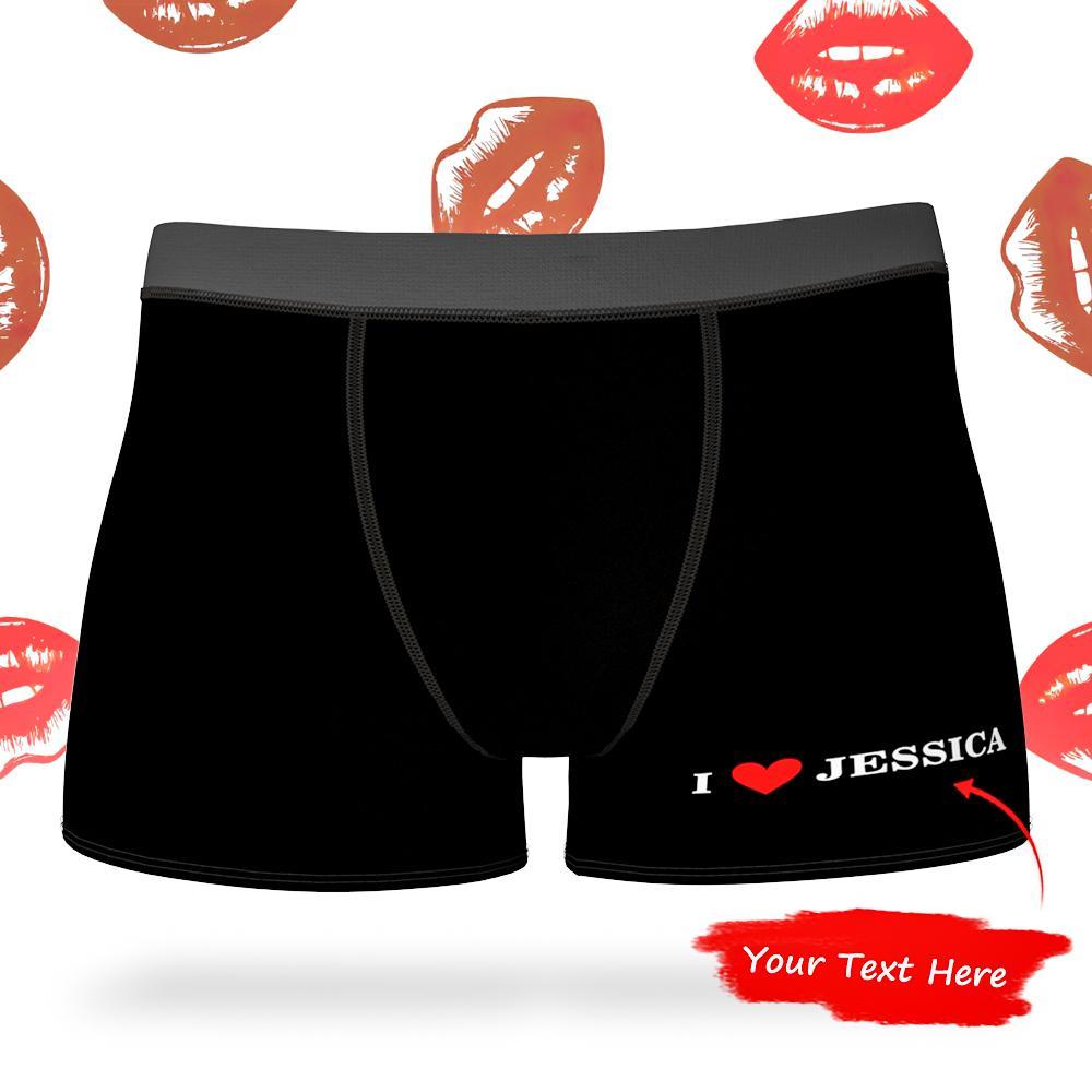 Boxer Nome Personalizado Eu Te Amo Dia Dos Namorados Shorts Boxer Masculino