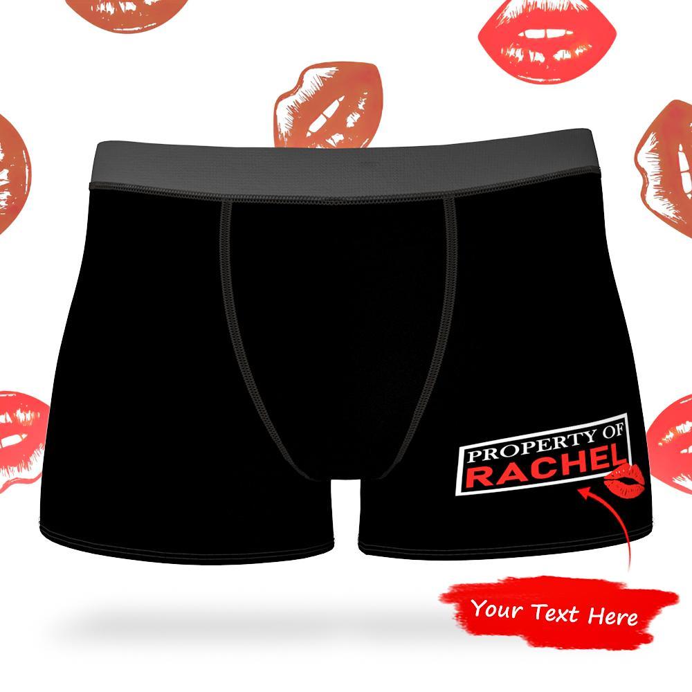 Propriedade Personalizada Masculina Com Seu Nome Shorts Boxer