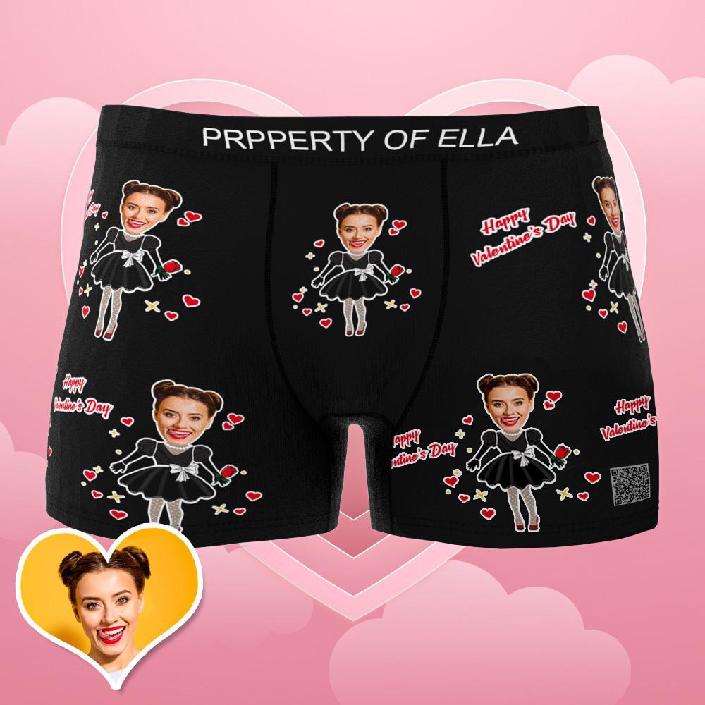 Cueca Boxer Face Personalizada Com Foto Multicolor Presentes Para Casal Vista Ar - soufeelbr