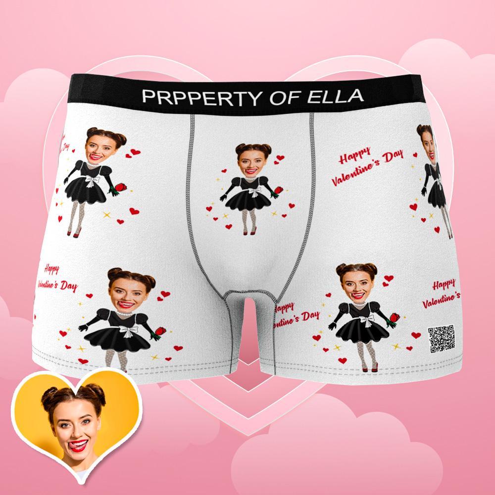 Cueca Boxer Face Personalizada Com Foto Multicolor Presentes Para Casal Vista Ar - soufeelbr