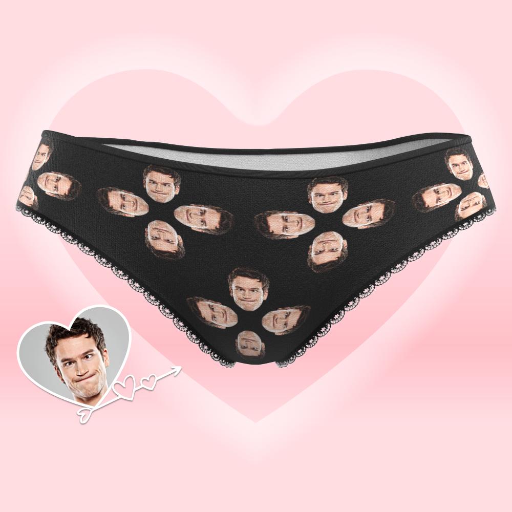 Cueca De Rosto Personalizada Para Ela Tangas Clássicas Femininas De Várias Cores Personalizadas Presente De Dia Dos Namorados Para Ela - soufeelbr
