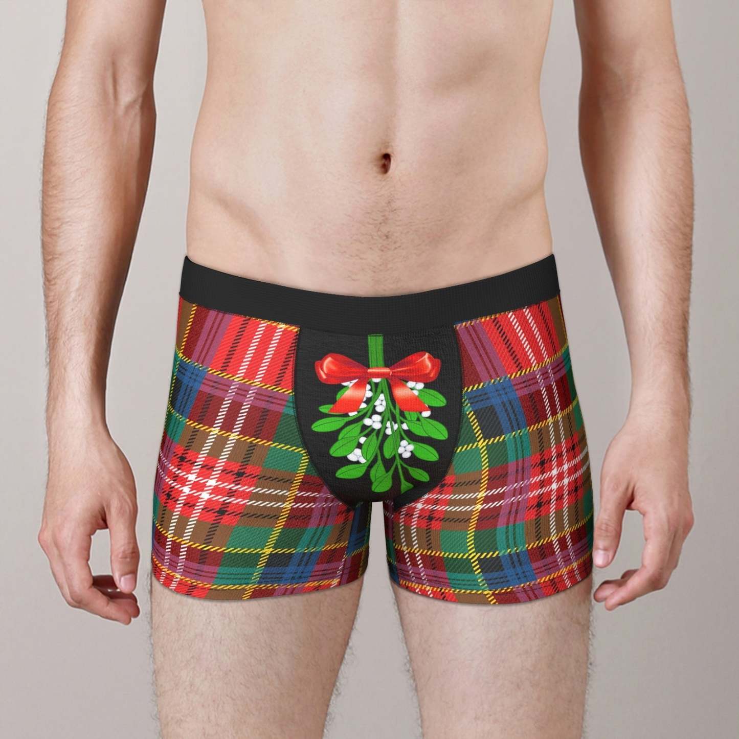 Presente De Natal Boxer Masculino Engraçado Visco Cuecas Boxer De Natal Presente Para Namorado - soufeelbr