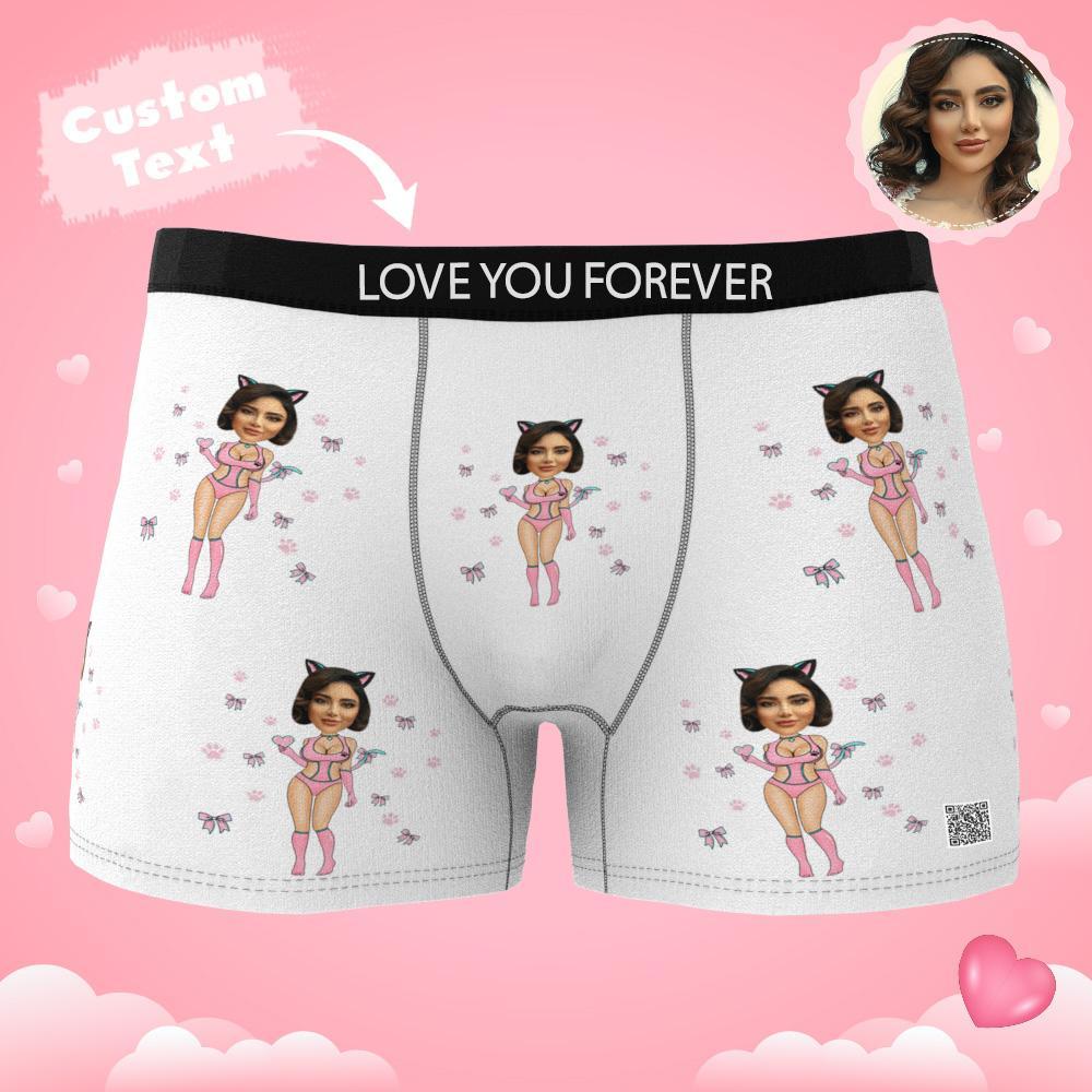 Cueca Boxer Face Personalizada Com Foto Multicolor Presentes Para Casal Vista Ar - soufeelbr