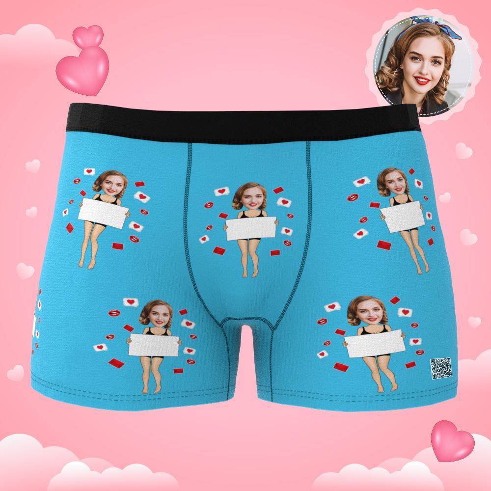 Cueca Boxer Com Foto Personalizada Uncover Me Cueca Masculina Presente Para Namorado Ar View - soufeelbr