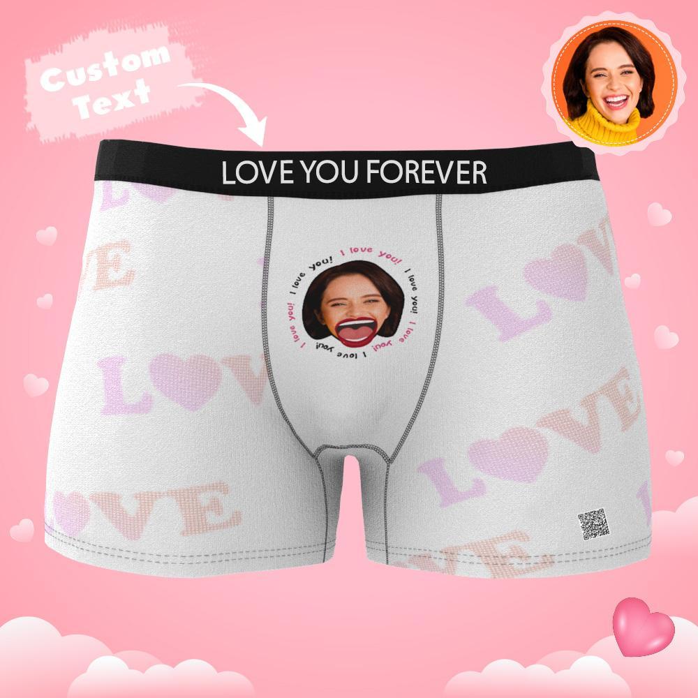 Cueca Boxer Face Personalizada Com Foto Multicolor Presentes Para Casal Vista Ar - soufeelbr