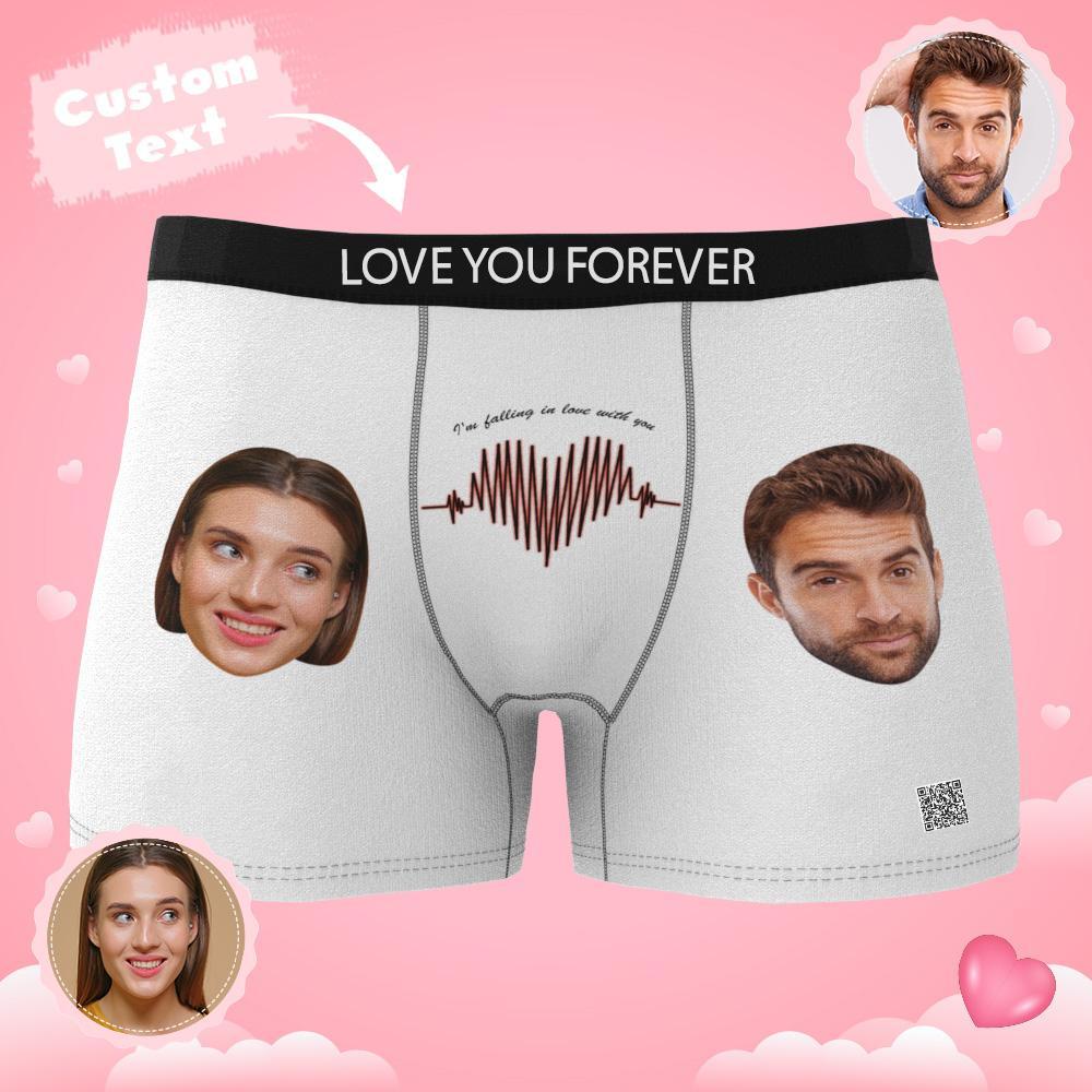 Cueca Boxer Face Personalizada Com Foto Multicolor Presentes Para Casal Vista Ar - soufeelbr