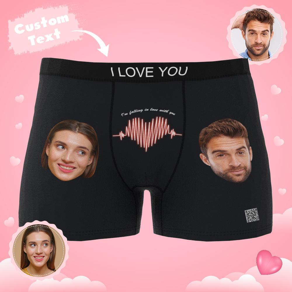 Cueca Boxer Face Personalizada Com Foto Multicolor Presentes Para Casal Vista Ar - soufeelbr