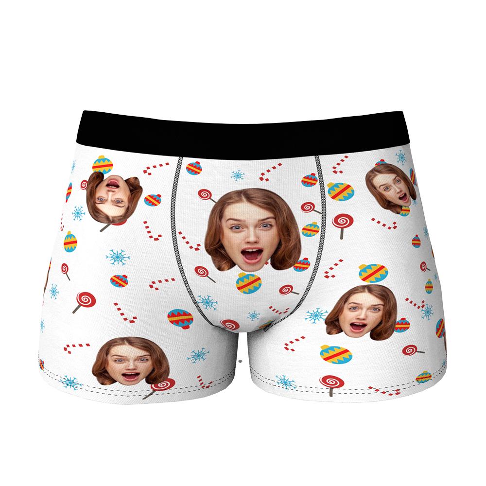 Custom Face Christmas Boxer, Cute Christmas Boxer, Best Christmas Gift For Boyfriend
