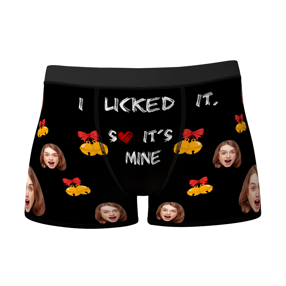 Custom Face Christmas Boxer, Funny Christmas Bells Underwear, Best Christmas Gift For Boyfriend