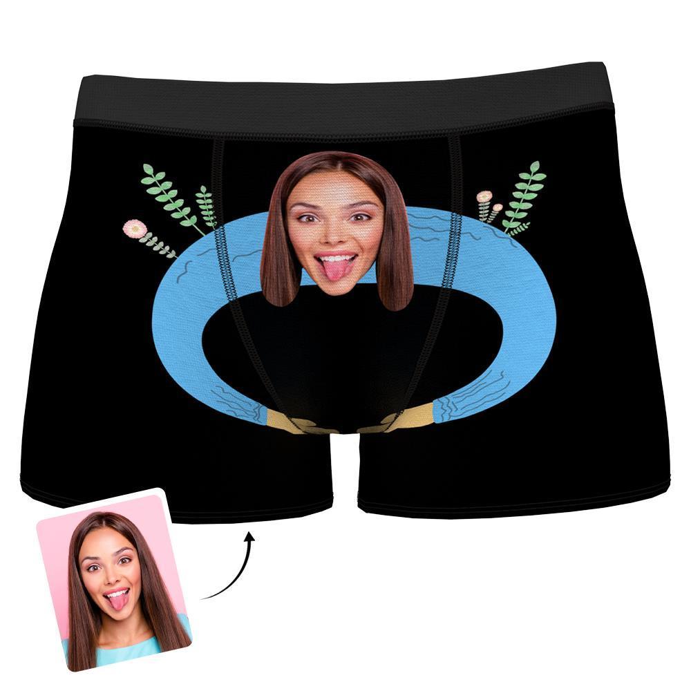 Presente Personalizado De Cueca Boxer De Rosto Engraçado Para O Marido E O Namorado