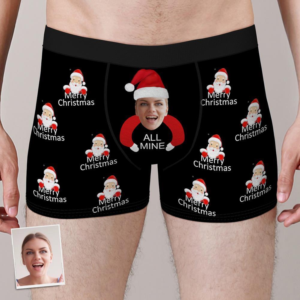 Shorts Pugilistas De Rosto Namorada Personalizados Todos Os Meus Cuecas Com Fotos Personalizadas Presente De Natal Para Homens