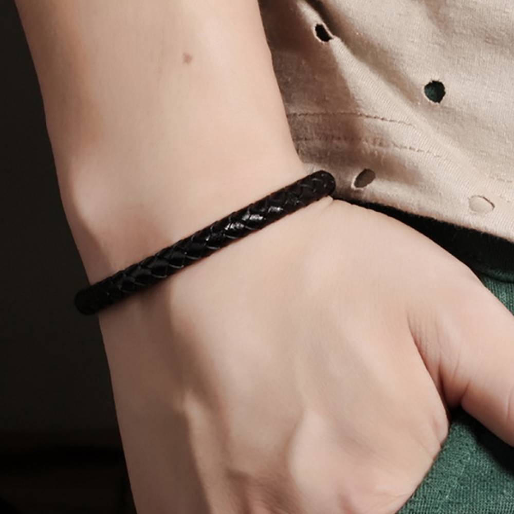 Pulseira Personalizada Couro Masculino Pulseira