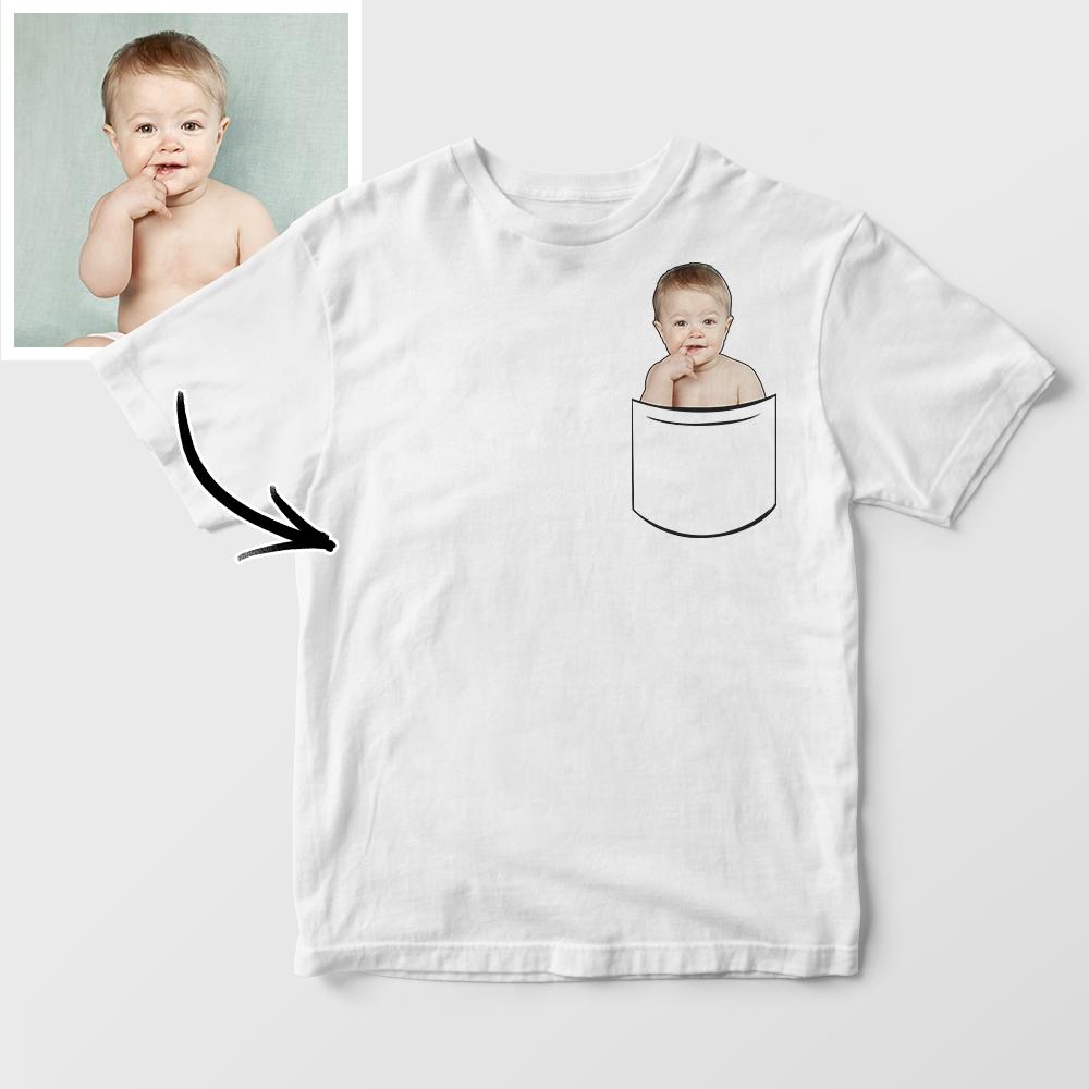 Camiseta Com Rosto Personalizado Camiseta Com Bolso Falsificado Com Foto Personalizada