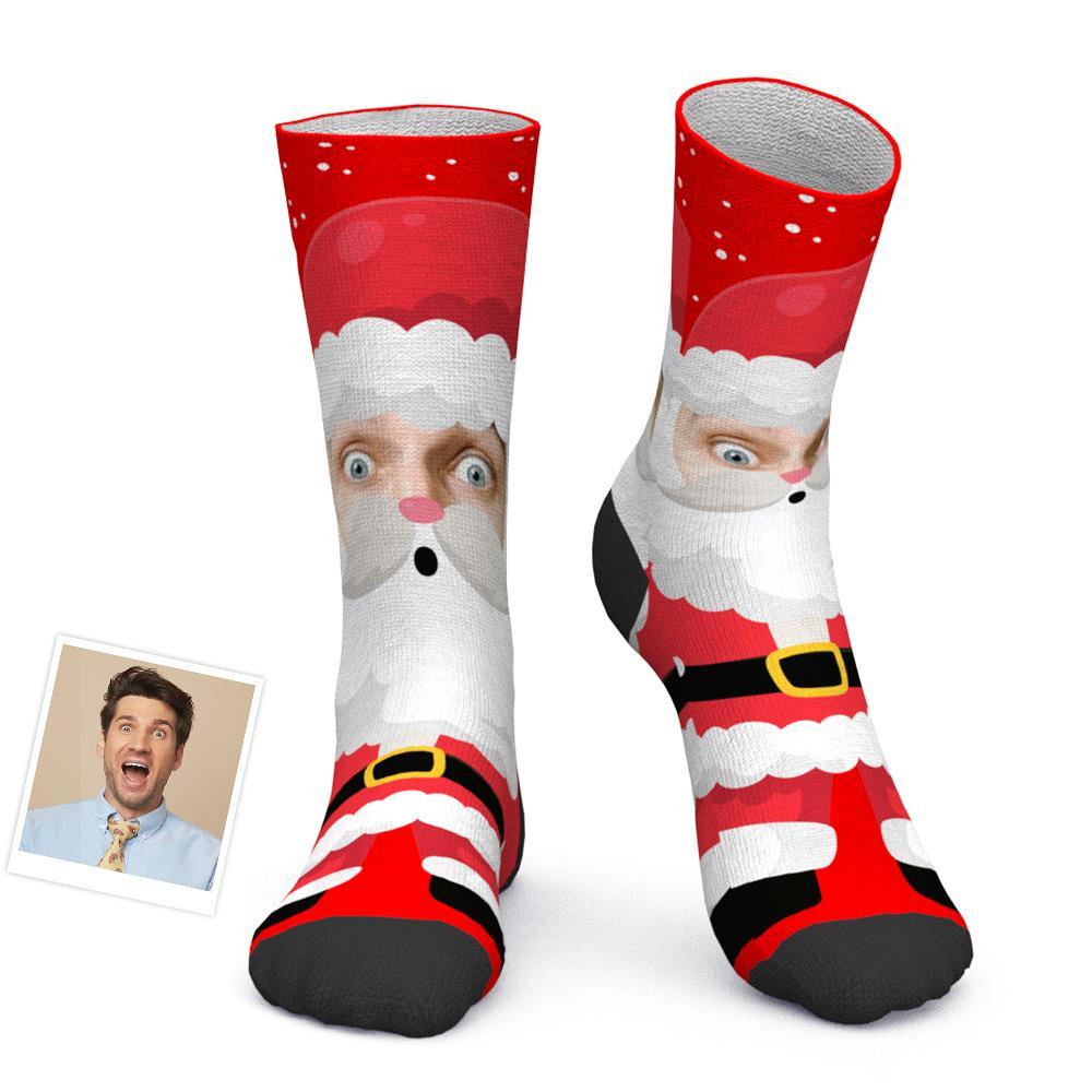 Meias De Natal Com Fotos Personalizadas Meias De Rosto De Papai Noel
