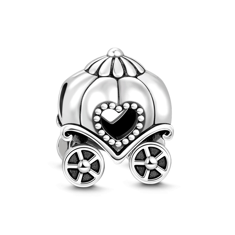 Pulseira Personalizada Esqueleto do Dia das Bruxas Pulseira Completa com Berloques Prata