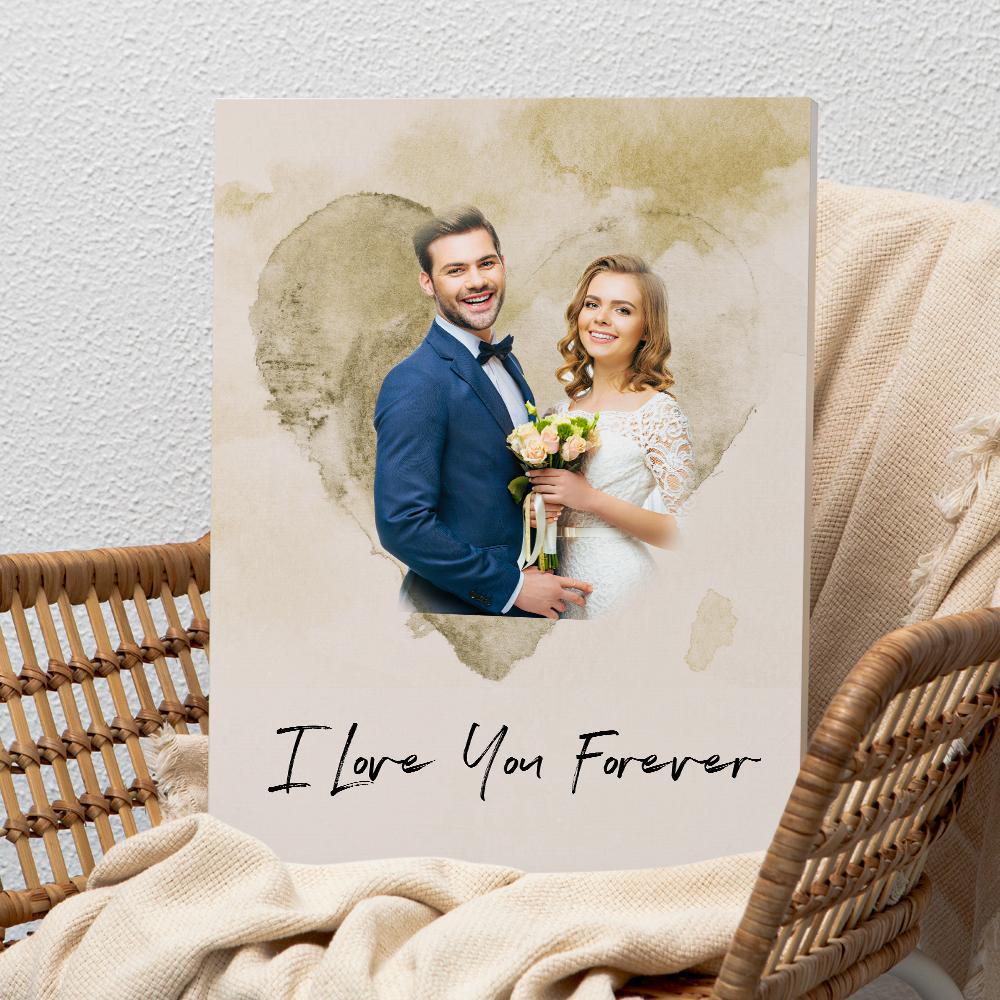 Arte De Parede Personalizada Em Aquarela Pintura A Óleo Presente Sem Moldura Para Casal Presente De Aniversário De Casamento - soufeelbr