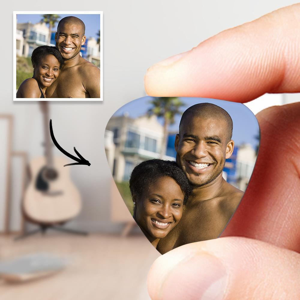 Picareta de guitarra personalizada com foto para músicos Presente personalizado de dia dos namorados para o namorado