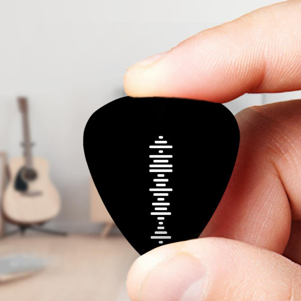 Palheta de guitarra de código de música digitalizável personalizada, picareta de guitarra de música personalizada gravada, presentes pretos para namorado 12 peças