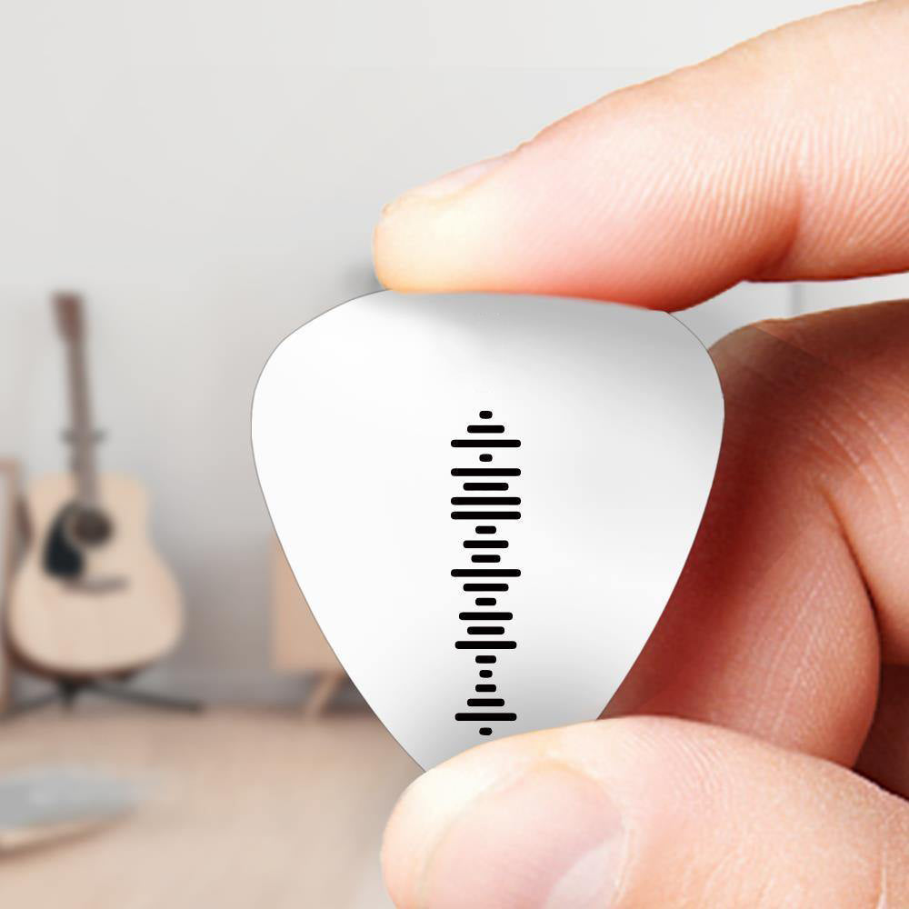 Palheta de guitarra de código de música digitalizável, picareta de guitarra de música personalizada gravada, presentes brancos para músicos 12 peças