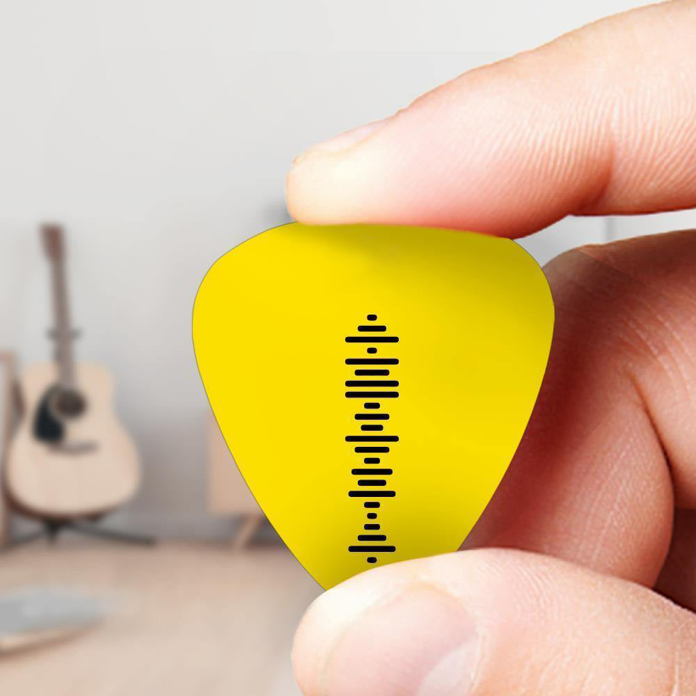 Palheta de guitarra de código de música digitalizável personalizada, picareta de guitarra de música personalizada gravada, presentes pretos para namorado 12 peças