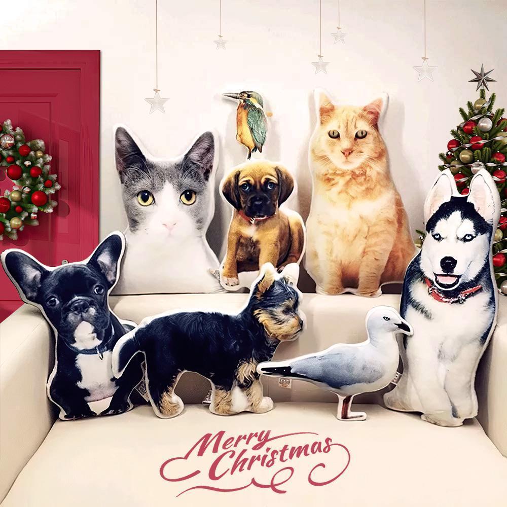 Travesseiro Em Forma De Foto Personalizada Retrato De Cachorro Travesseiro De Gato Travesseiro Presentes De Natal Para Amantes De Animais De Estimação