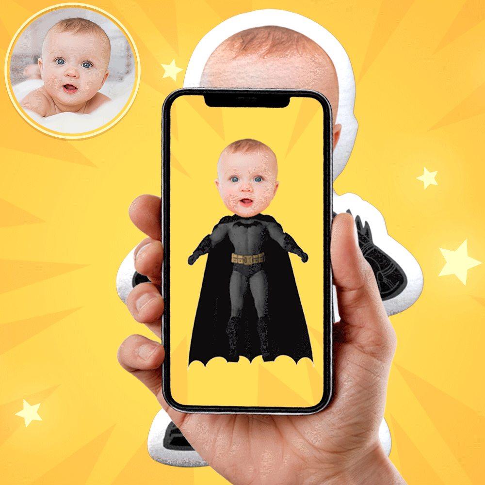 My Face Boneca Batman Travesseiro Personalizado Travesseiro De Rosto E Corpo Travesseiro De Foto Personalizado Presente Ar View Gift - soufeelbr