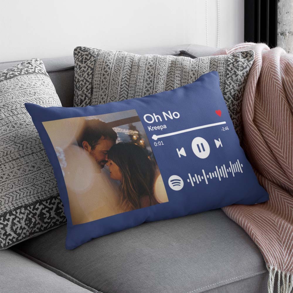 Travesseiro Com Foto Personalizada Digitalizável Código Spotify Fronha De Música Retangular Fronha Presentes De Inauguração - soufeelbr