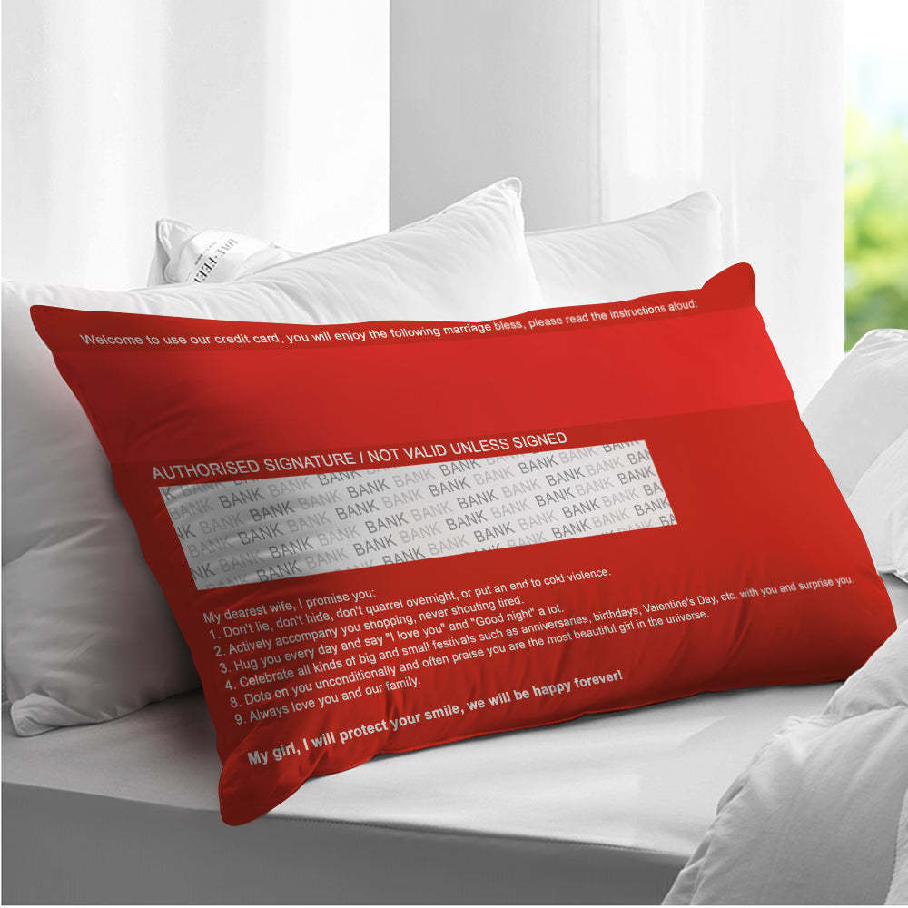 Travesseiro Com Design De Cartão De Data Com Foto Personalizado, Livro De Juramento Personalizado, Travesseiro Retangular, Presente De Casamento Para Casal - soufeelbr