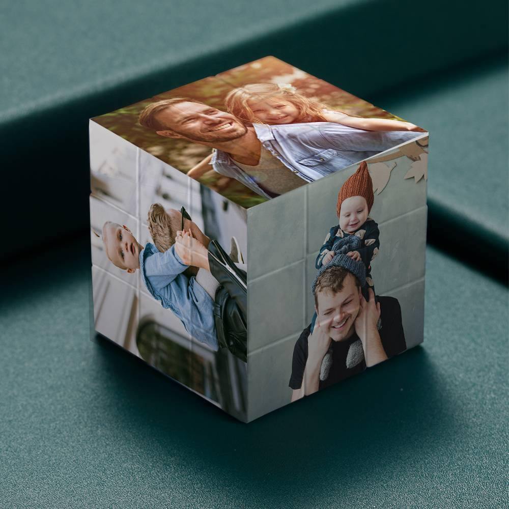 Molduras Para Fotos Multifoto Escolhas De Estilo Cubo De Rubik Colorido Para O Pai - soufeelbr