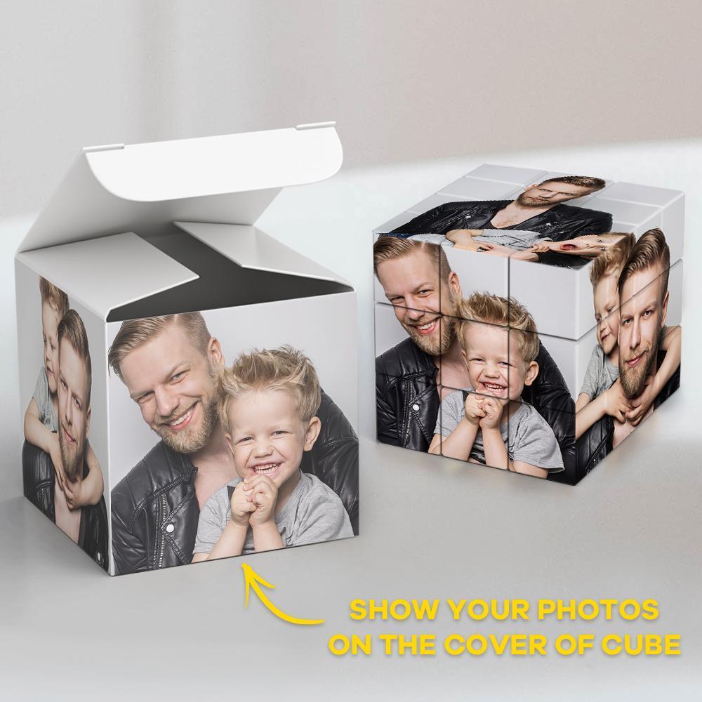 Molduras Para Fotos Multifoto Escolhas De Estilo Cubo De Rubik Colorido Para O Pai - soufeelbr