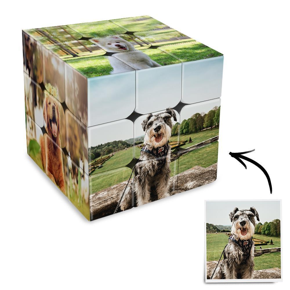 Cubo de rubic com seis fotos personalizadas presentes