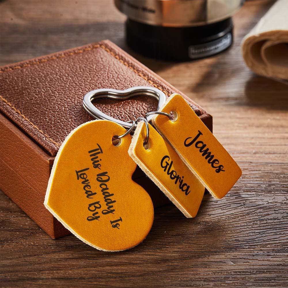 Chaveiro De Couro Com Gravação Personalizada Com Nome Vintage Para Ele - soufeelbr