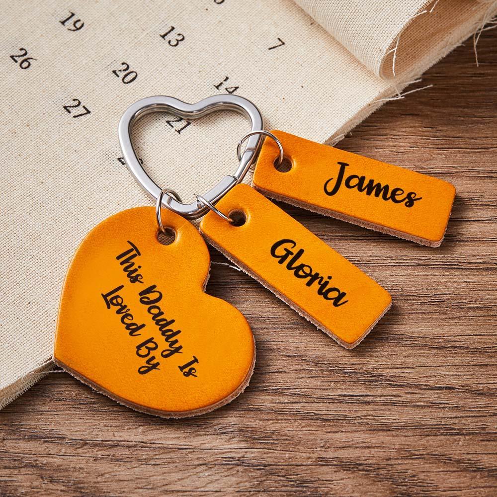Chaveiro De Couro Com Gravação Personalizada Com Nome Vintage Para Ele - soufeelbr