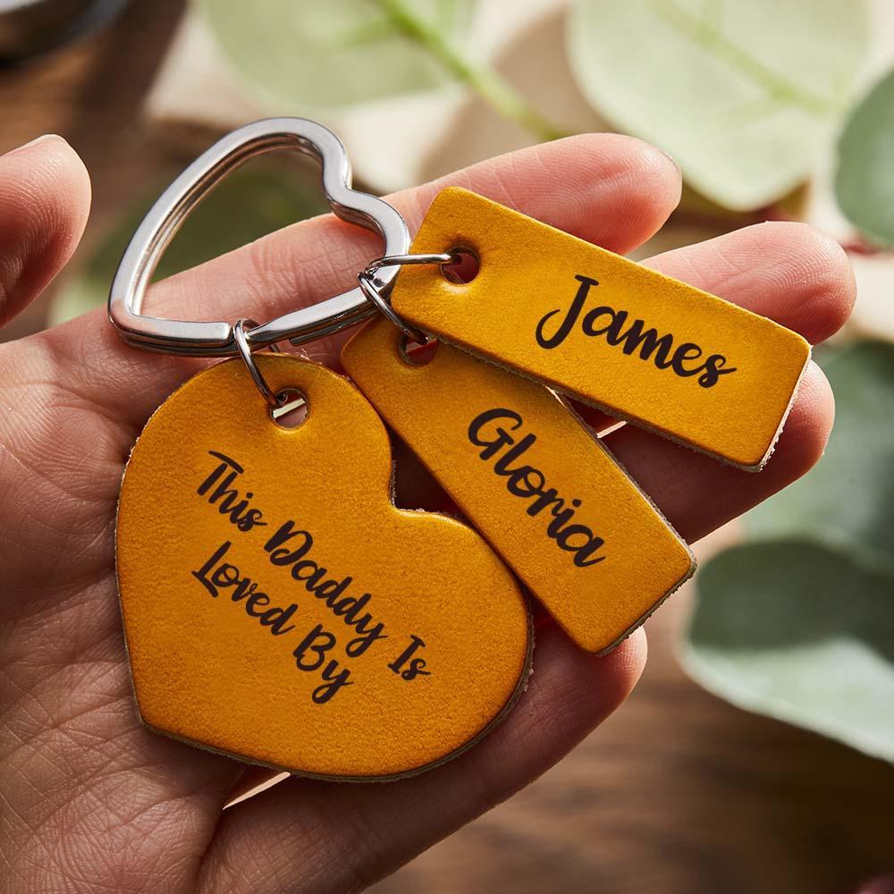 Chaveiro De Couro Com Gravação Personalizada Com Nome Vintage Para Ele - soufeelbr