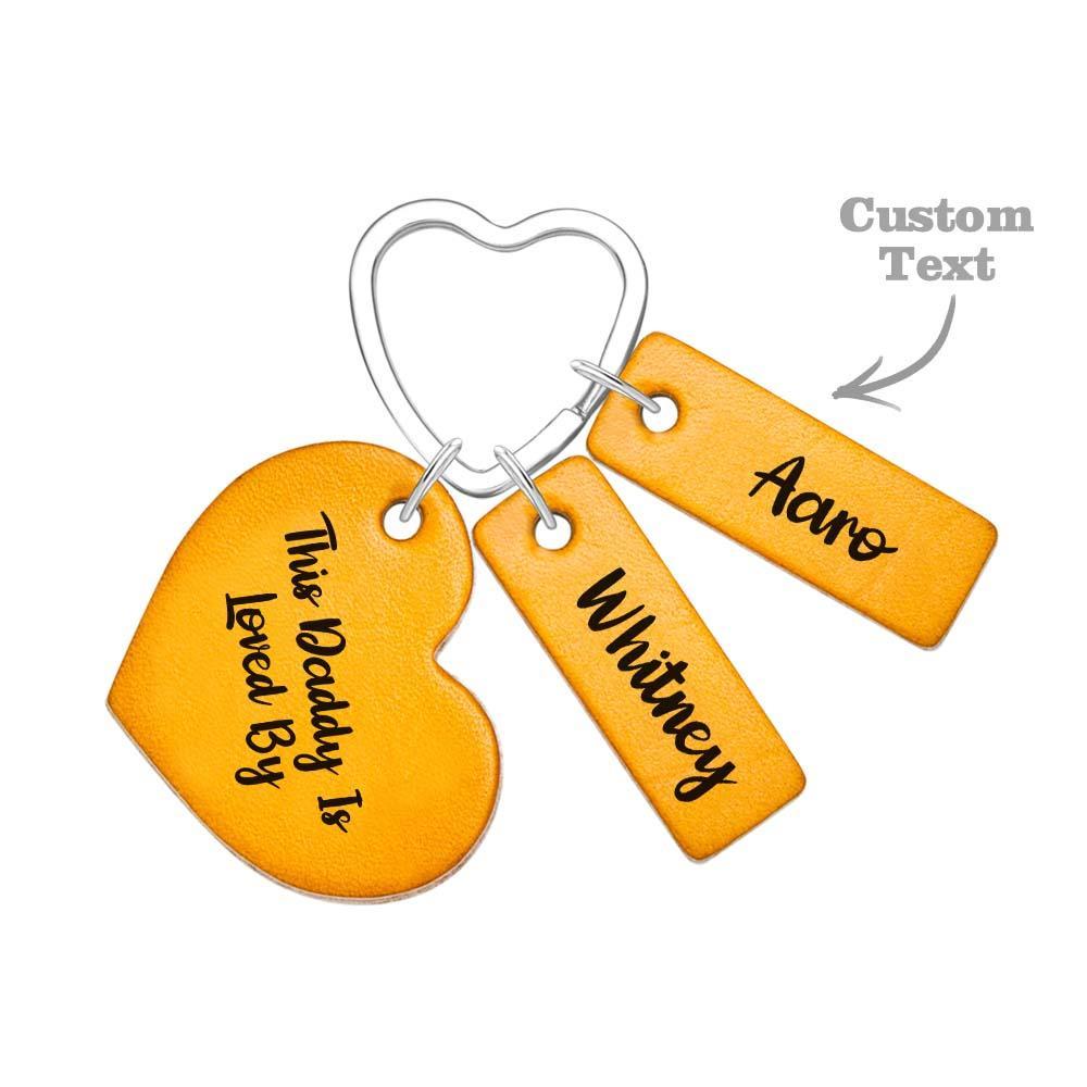 Chaveiro De Couro Com Gravação Personalizada Com Nome Vintage Para Ele - soufeelbr