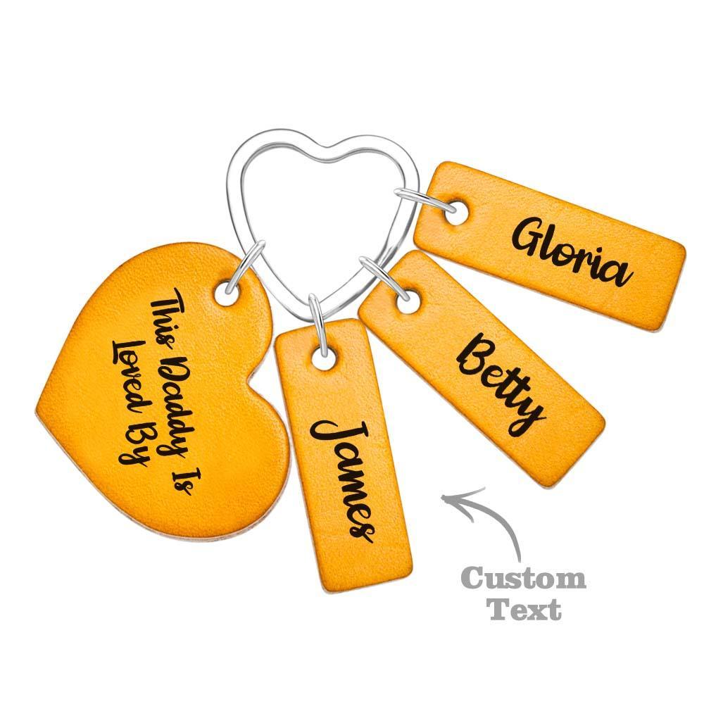 Chaveiro De Couro Com Gravação Personalizada Com Nome Vintage Para Ele - soufeelbr