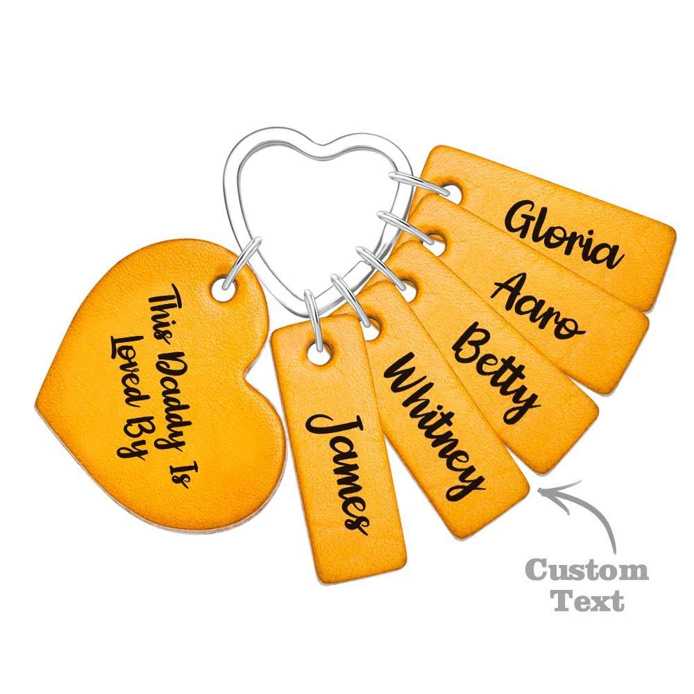 Chaveiro De Couro Com Gravação Personalizada Com Nome Vintage Para Ele - soufeelbr